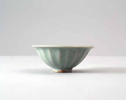 Greenware bowl with lotus petalsfront