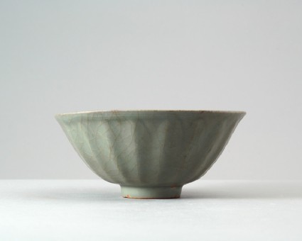 Greenware bowl with lotus petalsfront