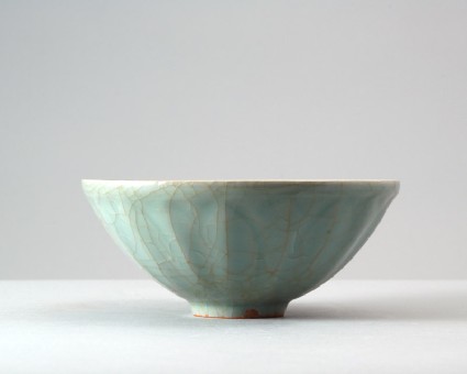 Greenware bowl with lotus petalsfront