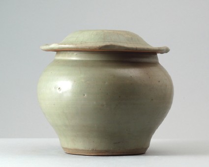 Greenware baluster jar and lidfront