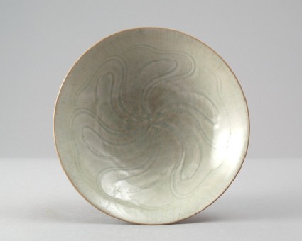 White ware bowl with floral decorationfront