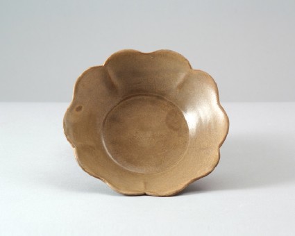 Greenware lobed bowl in the form of a flowerfront