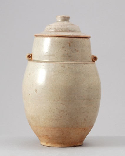 White ware funerary jar and lidfront