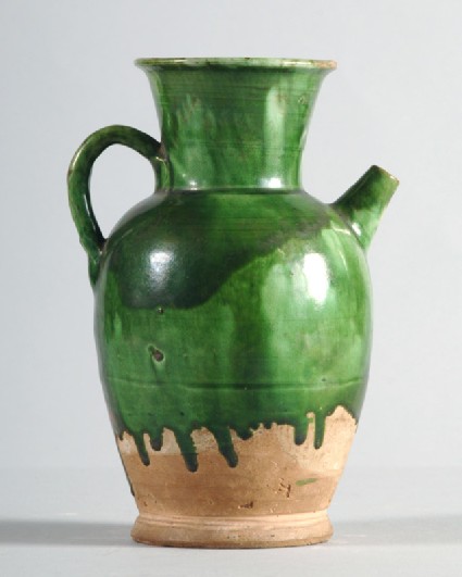 Ewer with green glazefront