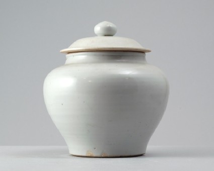 White ware baluster jar and lidfront