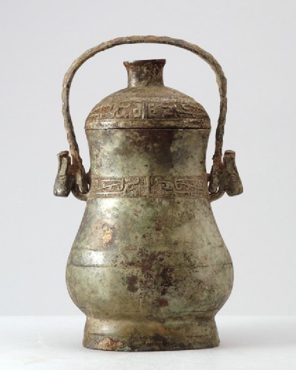 Ritual wine vessel, or you, with thunder-scroll patternfront