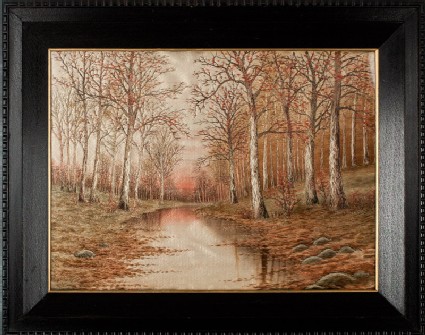 Trees beside a stream in autumnfront, Cat. No. 37