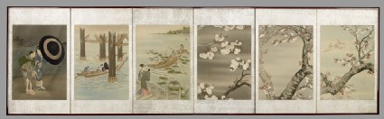 Screen depicting scenes from spring and summerfront, Cat. No. 39