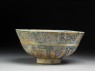 Bowl with bird and peonies (side)