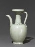 Greenware ewer with incised lines (side)