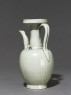 Greenware ewer with incised lines (side)