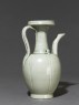 Greenware ewer with incised lines (side)