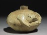 Greenware water pot in the form of a frog (side)