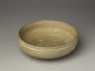 Greenware bowl with animal masks (oblique)