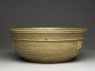 Greenware bowl with bands of decoration (side)