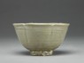 Greenware bowl with lobed rim and sides (side)