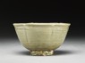 Greenware bowl with lobed rim and sides (side)