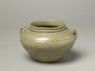 Greenware guan, or jar, with loop handles (oblique)