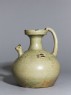 Greenware ewer with chicken head spout (side)