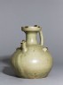 Greenware ewer with chicken head spout (side)