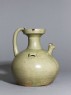 Greenware ewer with chicken head spout (side)