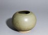 Greenware globular jar (oblique)