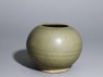 Greenware globular jar (oblique)