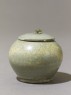 Globular greenware jar (oblique)