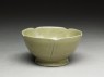 Greenware lobed bowl (oblique)