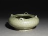 Greenware water pot with loop handles (oblique)