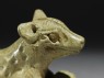 Greenware burial figure of a dog (detail, head)