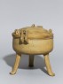 Greenware ritual food vessel, or ding (oblique)