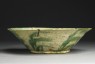 Bowl with splashed decoration in green and brown (side)