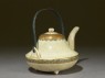 Satsuma sake kettle with geometric bands (oblique)