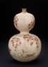 Kyo-Satsuma vase in double-gourd form with mandarin ducks under cherry blossom (side)