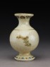 Satsuma vase with flowers and geometric patterns (side)