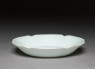 White ware dish with lobed lip (oblique)