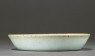 White ware dish with floral decoration (side)