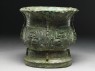 Ritual wine vessel, or zhi (oblique, without lid)