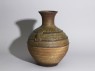 Greenware wine vessel, or hu, with serpent-like decoration (oblique)