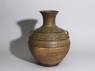 Greenware wine vessel, or hu, with serpent-like decoration (oblique)