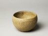 Greenware bowl with ribbed decoration (oblique)