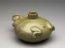 Greenware water pot in the form of a frog (oblique)