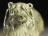 Greenware vessel in the form of a lion (detail, head)