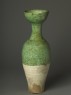 Long-necked vase with green glaze (oblique)