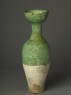Long-necked vase with green glaze (oblique)