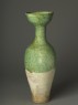 Long-necked vase with green glaze (oblique)