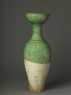 Long-necked vase with green glaze (side)