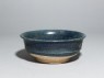 Bowl with blue glaze (oblique)