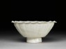 White ware bowl with lobed rim (side)